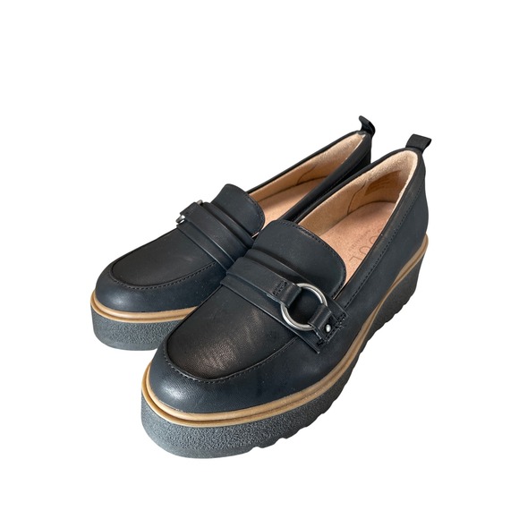 SOUL Naturalizer Shoes - SOUL Naturalizer Joyla Black Platform Loafers Wedge Slip On Shoes Womens 7M